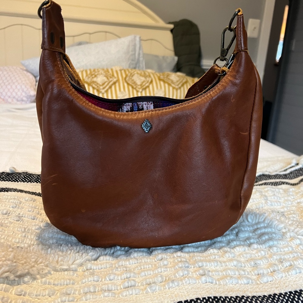 Nena & Co. cafe leather boho saddle bag